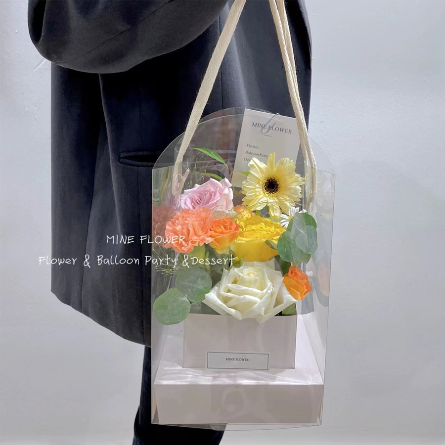 5/10 個、ハンドフラワー包装箱、防水透明フラワーアートア - Florist Flower Supply のレビューと価格