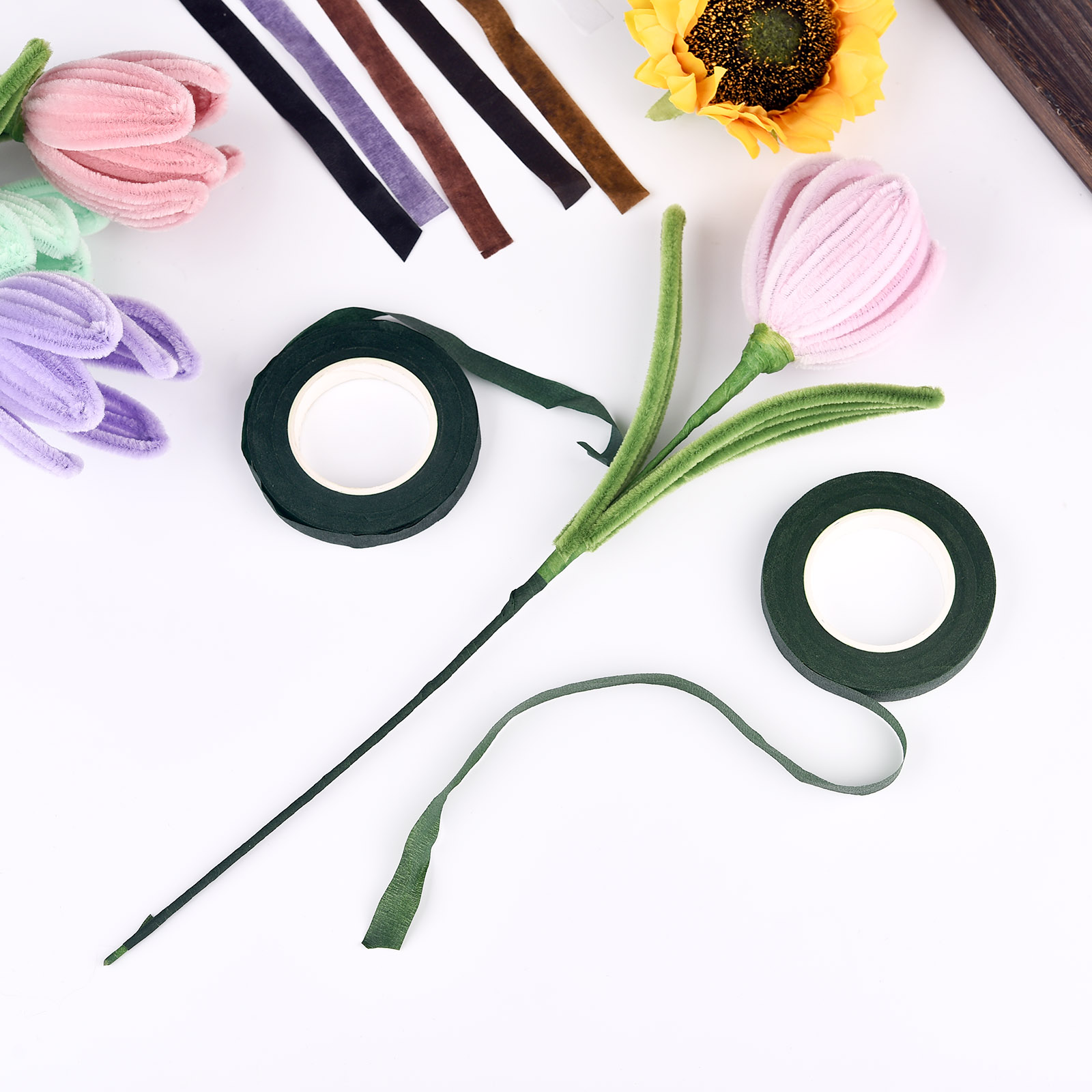 人工花用の茎テープ,花屋,ナイロン,カラフル,ボタンホール, - Florist Flower Supply のレビューと価格