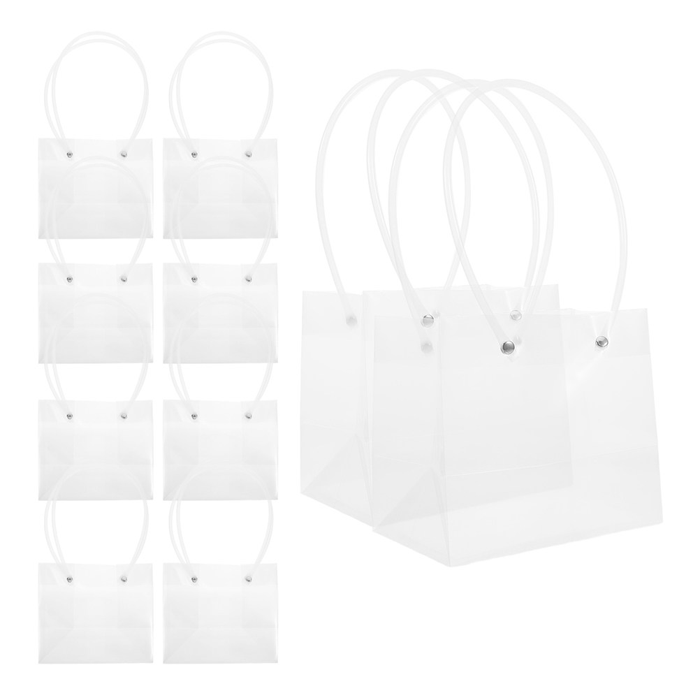 16個入り花柄ギフトバッグ 透明プラスチック製花束バッグ ダ - Florist Flower Supply のレビューと価格