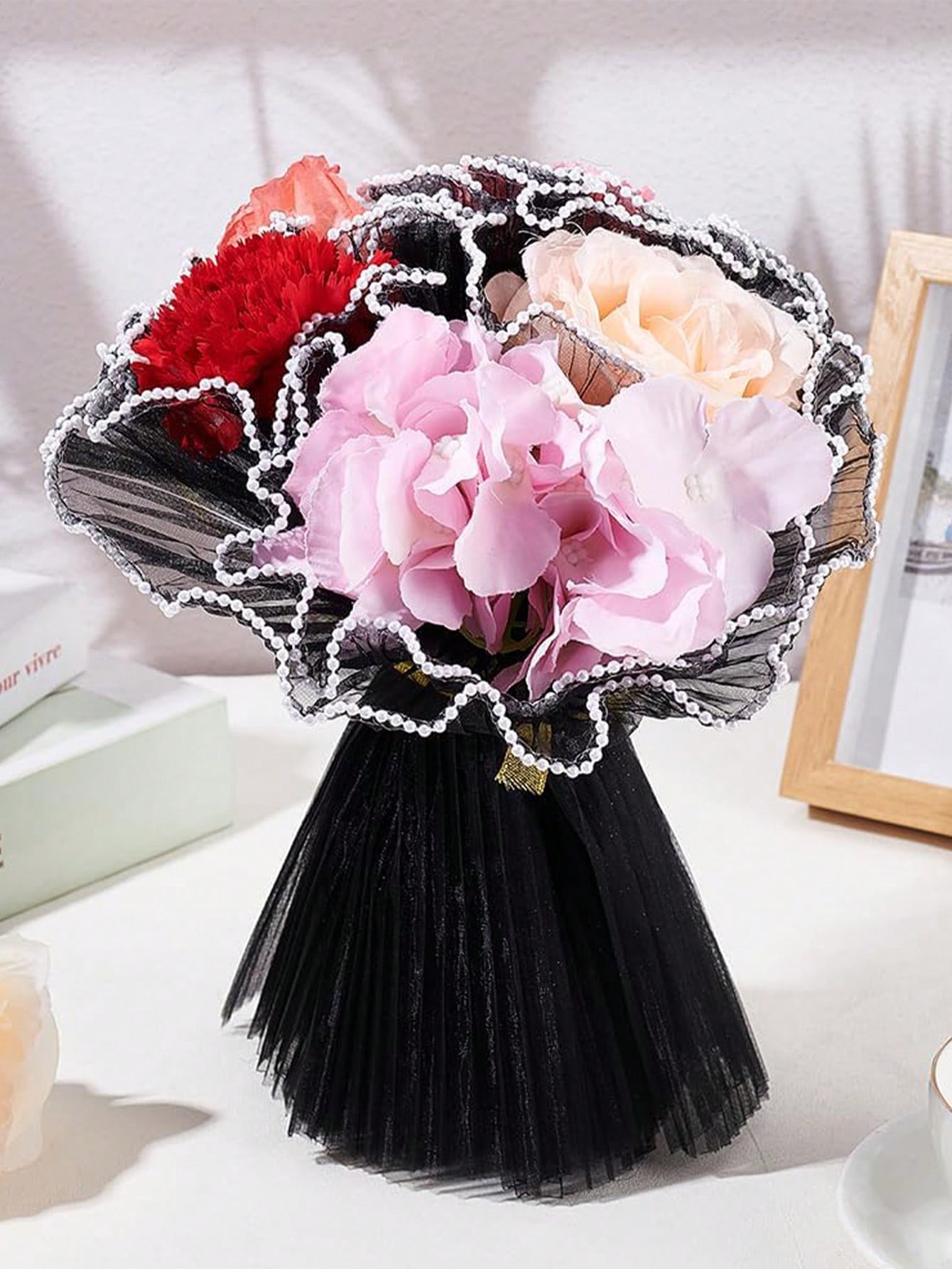 4ヤードフェイクパールエッジフラワーラッピングメッシュペーパ - Florist Flower Supply のレビューと価格
