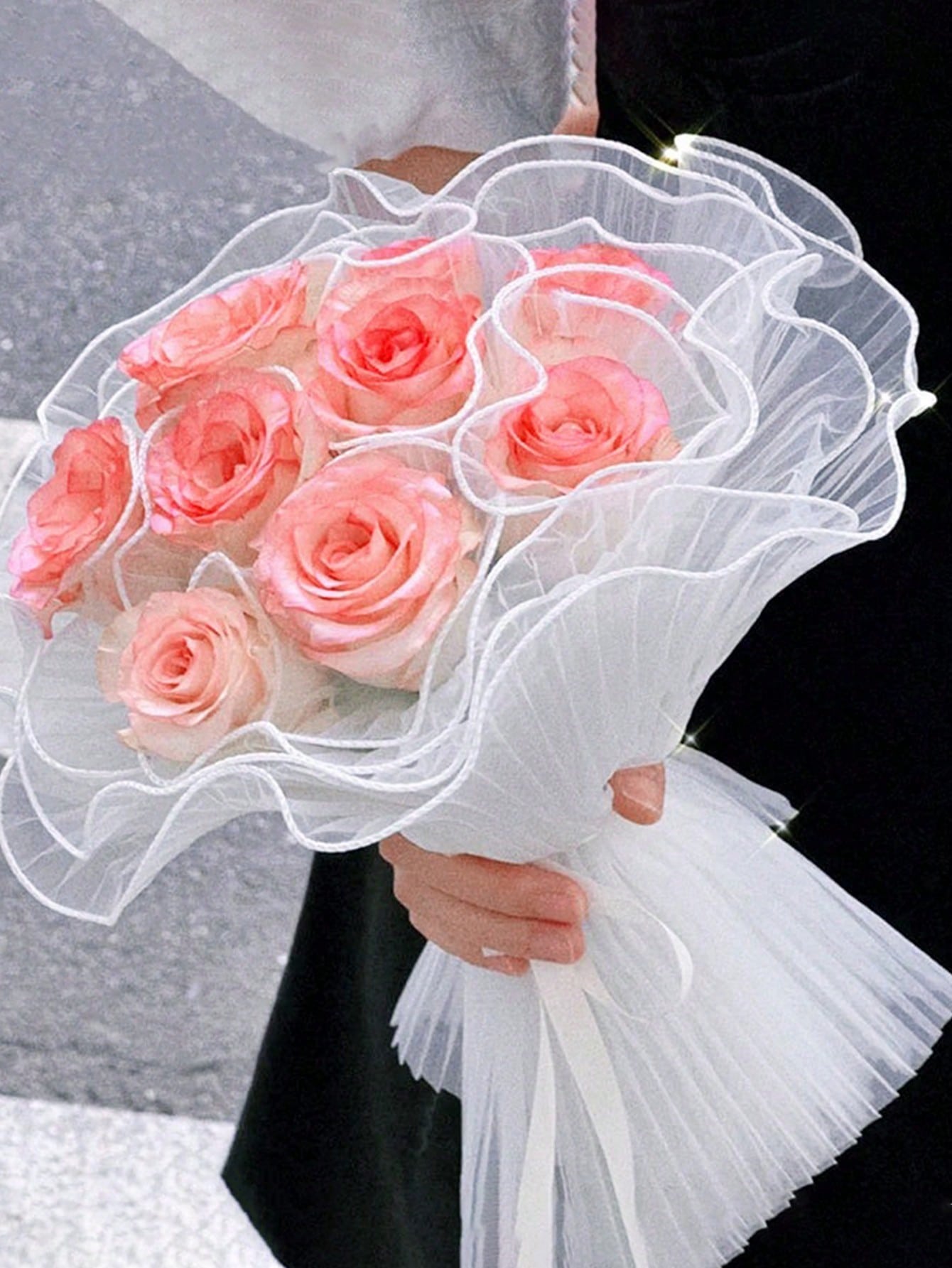 4ヤードフェイクパールエッジフラワーラッピングメッシュペーパ - Florist Flower Supply のレビューと価格